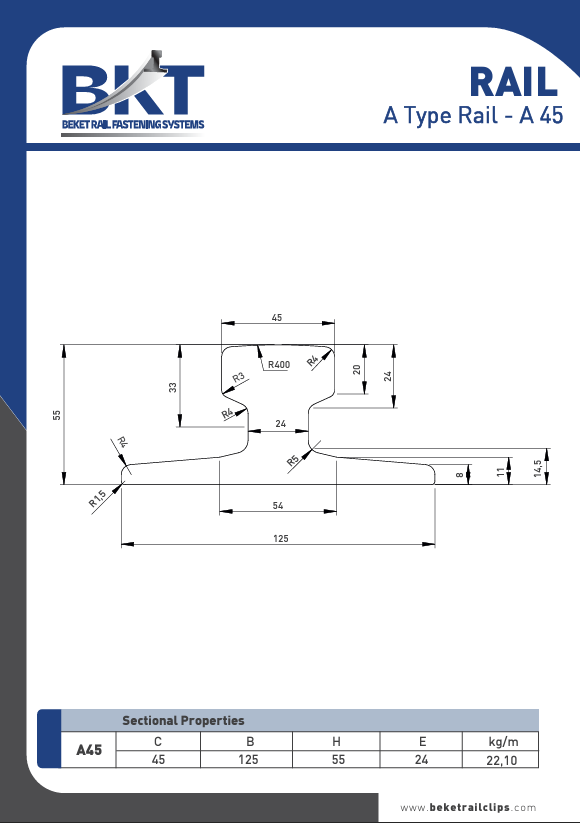 Beket Rail Clips | A 45